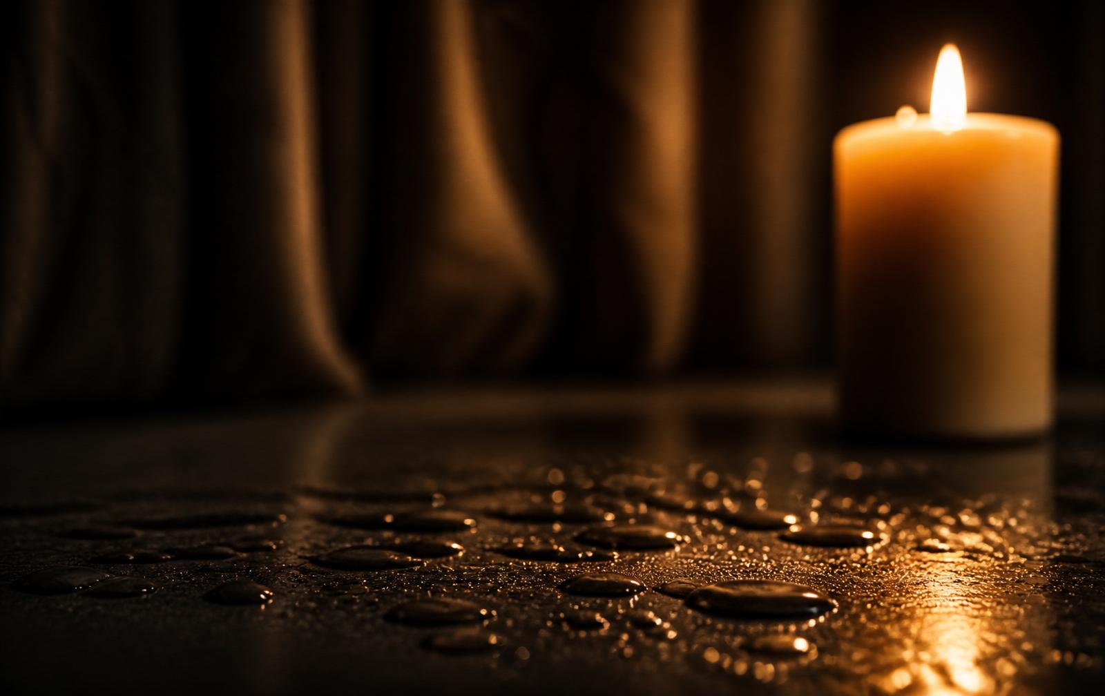 Ameliya Massagestudio Berlin-Wilmersdorf - warme Öltropfen im Kerzenlicht, stimmungsvolle Kulisse für die Nuru-Massage